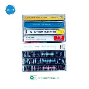 8x SEALED Elton John Cassette Tapes: One Night Only Made In England Big Picture - Picture 1 of 3