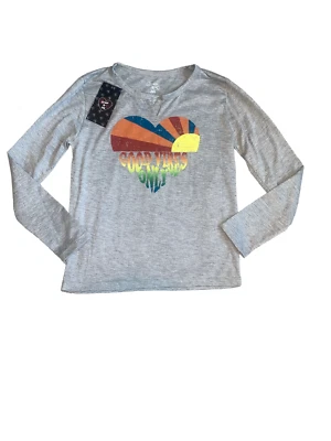 Цветы на Zoe девочек серый хорошо вибрации только сердце графический верхний L (10-11) новый - Изображение 1 из 2