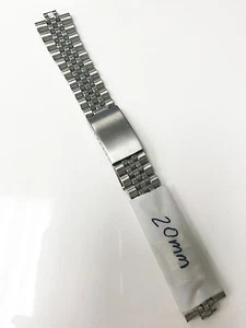 Edelstahl Original Neu S. Stahl China 20mm Silber Uhrenarmband Faltschließe - Bild 1 von 4