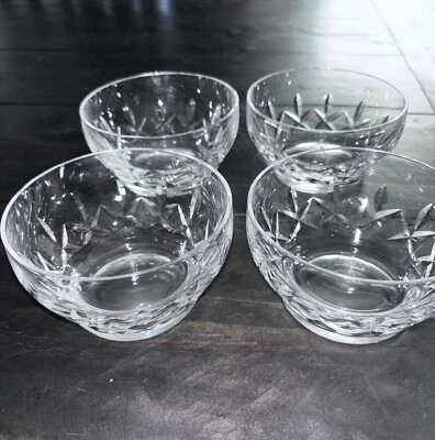 Stuart England Crystal Dessert Bowls Finger Bowls Set of 4 - Image 1 of 4