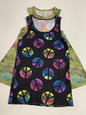 Faded Glory Girl’s Shirts Size 6-6x Green/Black Lot of 2 - Image 1 of 4