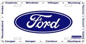 Ford Aluminum embossed novelty license plate-Mustang-Taurus-Escord-Ranger-Cougar - Picture 1 of 1