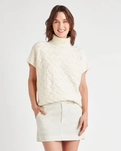 Splendid Liliana Cashblend Turtleneck Sweater, Style# RF4S120, Size XL, Pale Oak - Picture 1 of 7