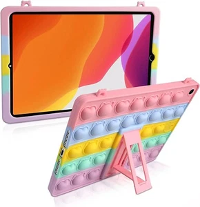 Kids iPad 10.2" Fidget Case 9th 8th 7th Gen Protective Cover & Stand 3D Push Pop - Picture 1 of 6