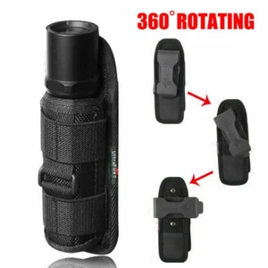 UltraFire Flashlight Pouch Holster Belt Carry Case Holder Torch Clip 360° Rotate - Picture 1 of 11
