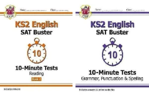 NEW 2 x CGP KS2 ENGLISH SATS 10 Minute testsREADING & GRAMMAR PUNC SPELLING - Picture 1 of 1
