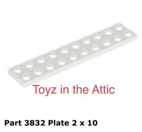 Lego 1x 3832 White Plate 2 x 10 Polaris 1 Space Lab 6972