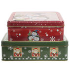 2PCS Weihnachten Sigkeiten Zinn Metall Chritsmas Candy Box Weiblech Candy Jar