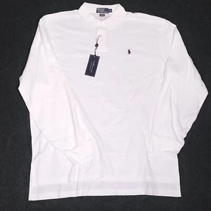 Polo Ralph Lauren polo uomo XL vestibilità classica bianca manica lunga interlock pony - Foto 1 di 15