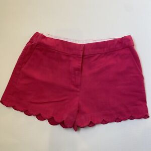 J.Crew Crewcuts Girls Size 12 by Summer Pink Scalloped Cotton Shorts