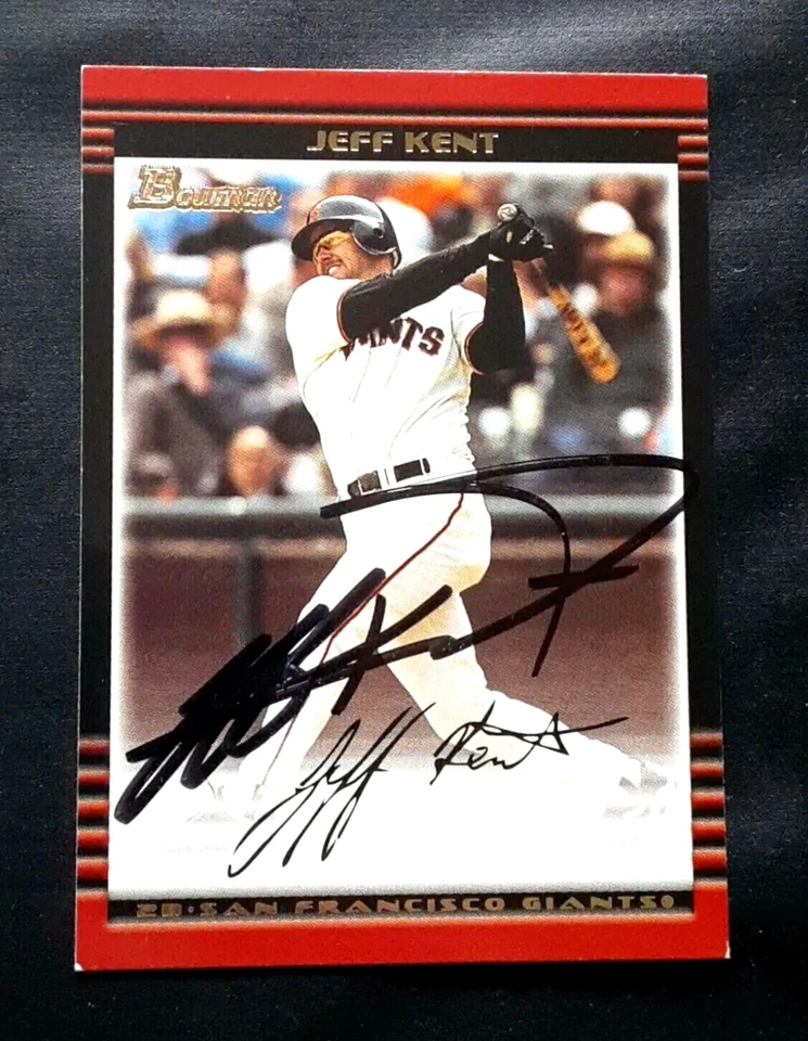 JEFF KENT MVP SAN FRANCISCO GIANTS SIGNED AUTOGRAPHED 2002 BASEBALL CARD - Image 1 of 1