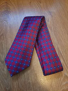 Jos A Bank Executive Collection Silk Mens Tie Geometric Red Blue - Picture 1 of 6