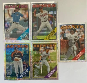 2023 Topps Baseball Series 1 T88 Chrome Silver Pack cards x5 - Nolan Ryan - Picture 1 of 6