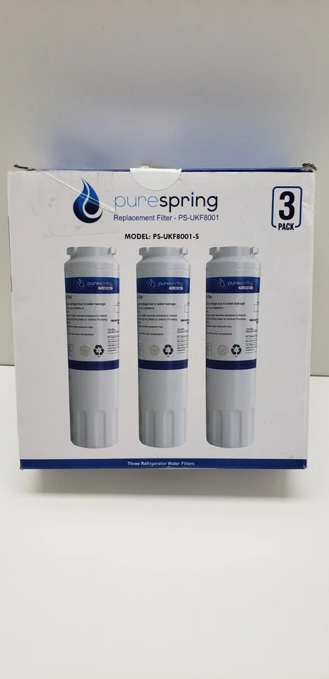 Water Filter Replacement for Everydrop Filter 4, UKF8001, PureSpring Pack of 3 - Image 1 of 1