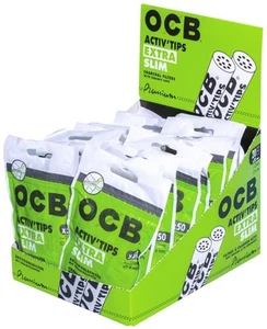 OCB Premium Activ Tips Extra Slim Aktivkohlefilter Box 6mm insgesamt 500 Stück - Bild 1 von 2