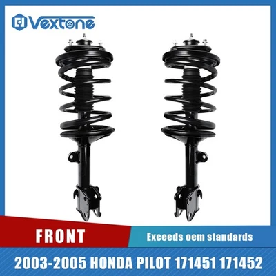 Pair Front Struts Coil Spring for 2003 2004 2005 Honda Pilot 2001 2002 Acura MDX Foto 1 de 4