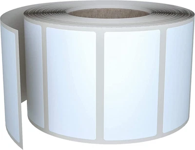 Pegatinas de etiqueta blanca rectangulares para escribir, rollo de pegatinas de codificación de colores, escribir o Foto 1 de 4