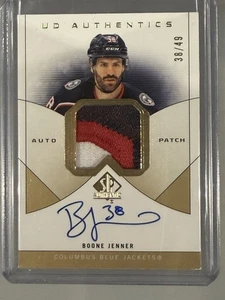 🔥JERSEY NUMBER 2024-25 SP Authentic Boone Jenner UD Authentics Patch Auto 38/49 - Picture 1 of 2