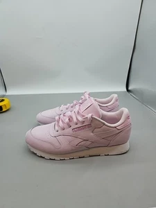 REEBOK Fx25z5R LTHR Womens Pink/White Leather Lifestyle Shoes Sneakers Excellen - Picture 1 of 7