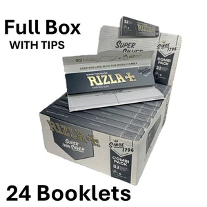Volle Box - Rizla Silver Combi Pack King Size Slim Blättchen + Tips - Bild 1 von 1