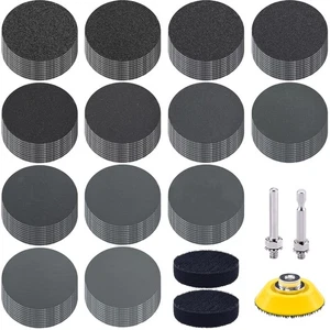130 piezas discos de lijado 50 mm gancho y bucle almohadillas de lijado húmedo/seco  - Imagen 1 de 7