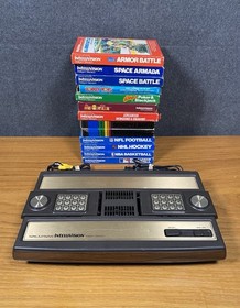 Mattel Intellivision 1979 Console Model 2609 13 Games Included (Tested Working)