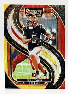 2024 Select Premier Level Red & Yellow Shock Prizm #193 Tee Higgins Bengals - Picture 1 of 2