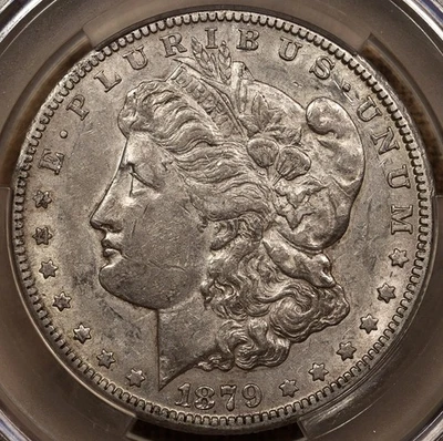 1879-CC Clear CC Morgan dollar, CACG XF45+, sweet original PQ DavidKahnRareCoins - Image 1 of 4