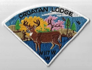 Croatan Lodge 117 P1 Flap WHT Bdr East Carolina NC - Picture 1 of 1