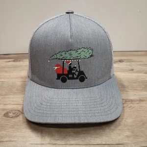 TravisMathew Hat Cap Snap Back Mesh Trucker Christmas Golf Cart Graphic Mens - Picture 1 of 8