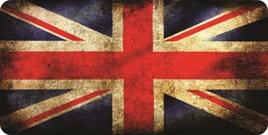 Vintage Union Jack Flag Photo License Plate - Bild 1 von 1