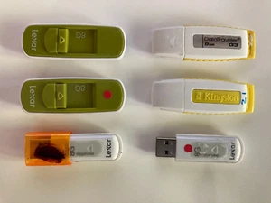 Job Lot 8GB x 6 Kingston DataTraveler & Lexar USB 2.0 Flash Drive Memory Sticks - Photo 1/1