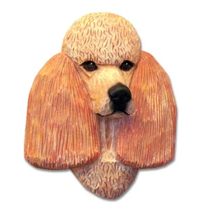 Poodle Head Plaque Figurine Apricot - Picture 1 of 1