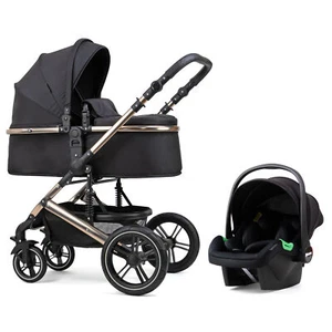 Pixini Kinderwagen Kalani 3in1 Set rose-chrom / schwarz - Bild 1 von 4