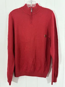 NWT Class Club Sweater Boys Youth Size 18/20 Red 1/4 Zip Pullover Mock Neck - Picture 1 of 8