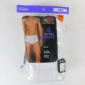 Fruit of the Loom Herren Baumwolle Slips 6er Pack Weiß Medium Ohne Etikett Neu - Bild 1 von 6