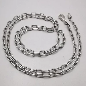 Collar de cadena de plata de ley 925 inusual vintage, joyería fina firmada - Imagen 1 de 5