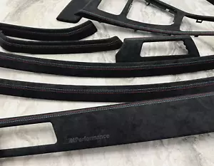 BMW E90 E91 ALCANTARA Interieurleisten Satz Set RHD - Picture 1 of 12