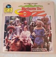 Walt Disney Pictures Return to Oz Read Along Book Record VTG HTF 33 1/3 RPM 45LP
