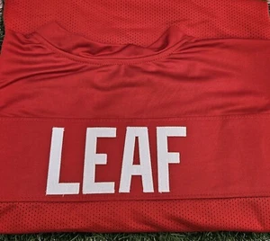 Von Ryan Leaf signiertes individuelles rotes Fußballtrikot Washington State - BAS - Bild 1 von 2