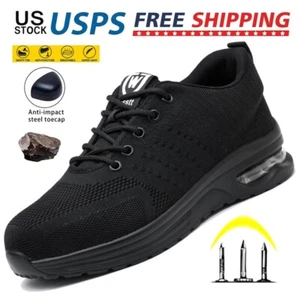 Mens Safety Shoes Indestructible Steel Toe Work Boots Comfortable Slip Resistant - Picture 1 of 17