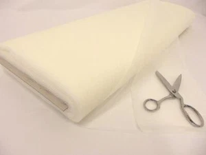 Red de vestir 100 % poliéster material de tela de tul - MARFIL - Imagen 1 de 1