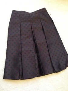 Nordstrom Halógena Falda Marrón Negro Lunares 4 Plisado Brillo Satinado-y - Imagen 1 de 14