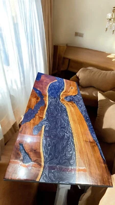Gary Epoxy Resin Dining Table Unique Wood and Resin Furniture Stylish Bar Decors - Image 1 of 4