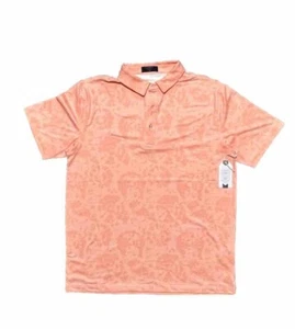Men's Coast Slipknot Polo Coral Printed Floral Golf Soft and Stretchy Size M NWT - Picture 1 of 7