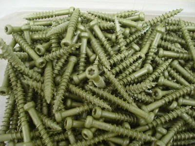 2 lb Raíces de madera TORNILLOS DE ACABADO TORX Star Drive ACQ Exterior compatible #7 1 1/4 Foto 1 de 4