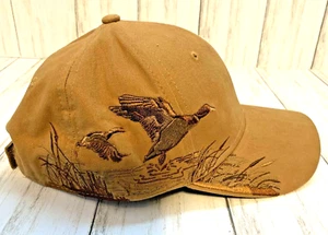 Duck Hunting Hat Brown Strap Back Authentic Wildlife Series Brush Twill Mallards - Picture 1 of 7