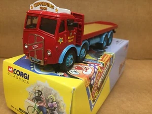 CORGI DIE-CAST CHIPPERFIELDS CIRCUS LIVERY 1:50 #97957 8 WHEEL FLATBED TRUCK MIB - Picture 1 of 5