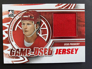2012-13 ITG Motown Madness Bob Probert Game Used Jersey Red Version /140