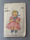 Original Vintage Du Barry D17 13"  Baby Rag Doll Pattern Complete
